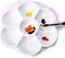 1Pc Watercolor Paint Palette Tray Water Color Palletes Washable Paint Ceramic Paint Palette Porcelain Watercolor Palette for Artist Watercolor Painting Palettes and Palette Cups(White)